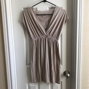 Forever 21 Mocha Lace Back Dress